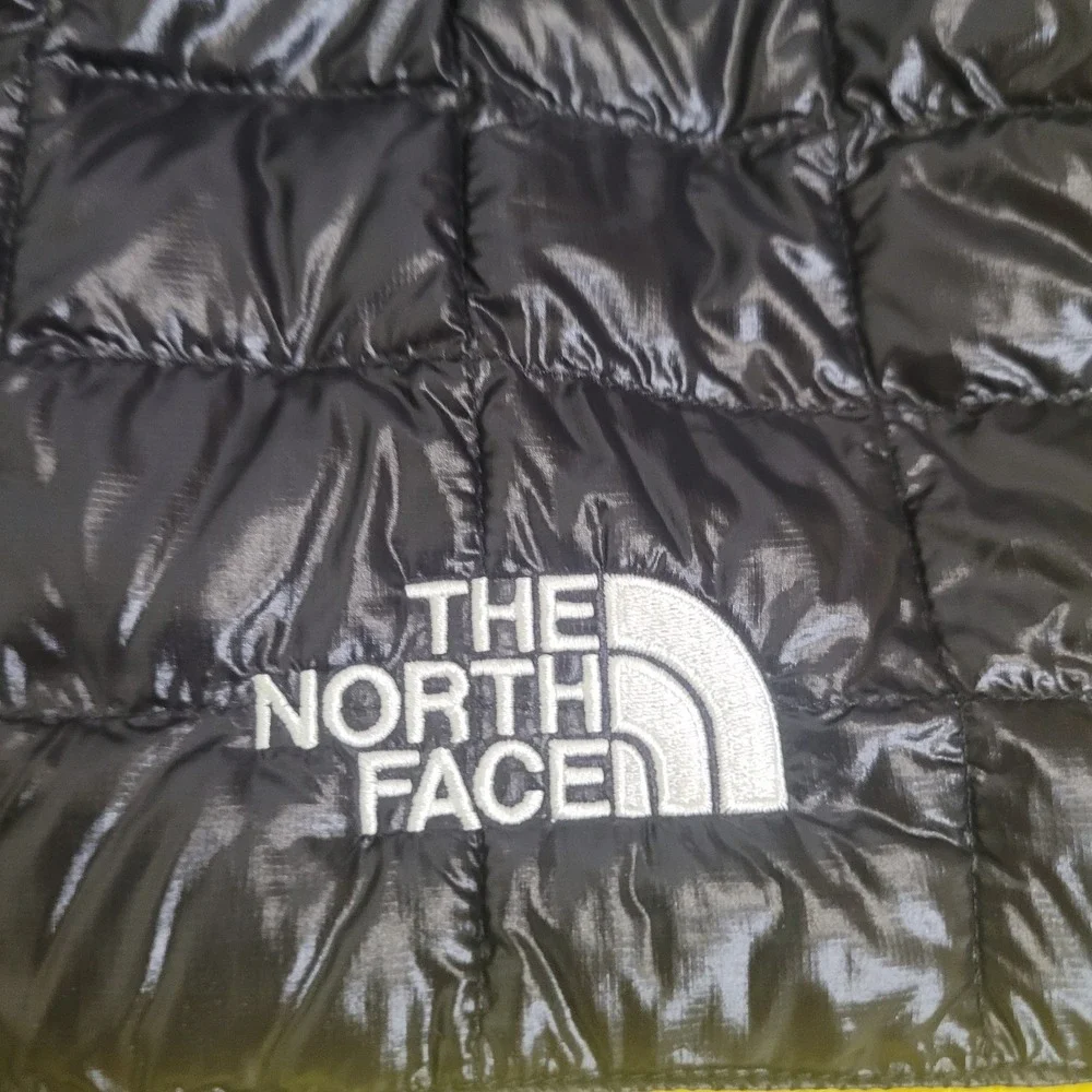 The North Face XXL ThermoBall Puffer Jacket Mens Yellow Black Colorblock Zip
